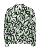 Curly Graphic Blouse
