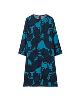 Dark Flower Print Dress