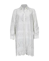 Eyelet Shirt Dress
