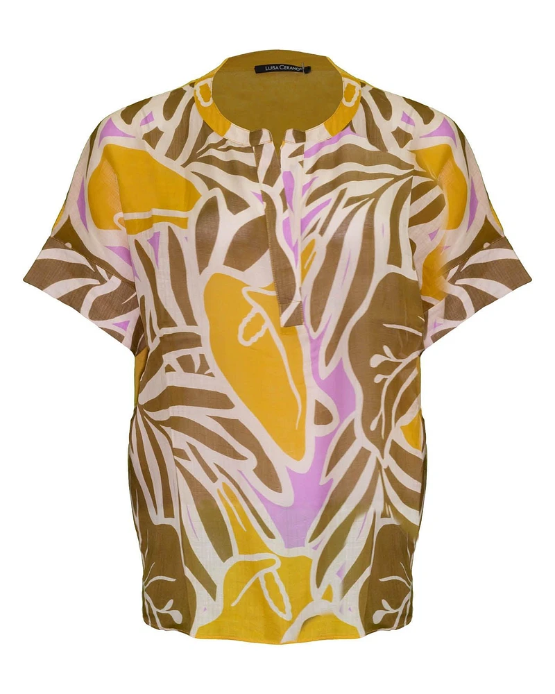 Floral Print Short Sleeve Top