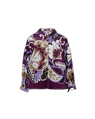 Luisa Cerano Flower Print Blouse