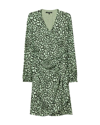 Flower Print Wrap Dress