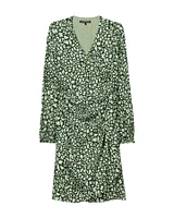 Flower Print Wrap Dress