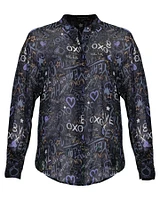 Graphitti Print Blouse
