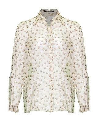 Heart Print Blouse