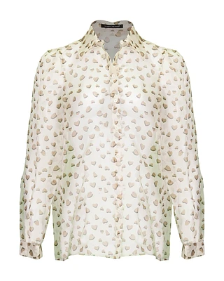 Heart Print Blouse