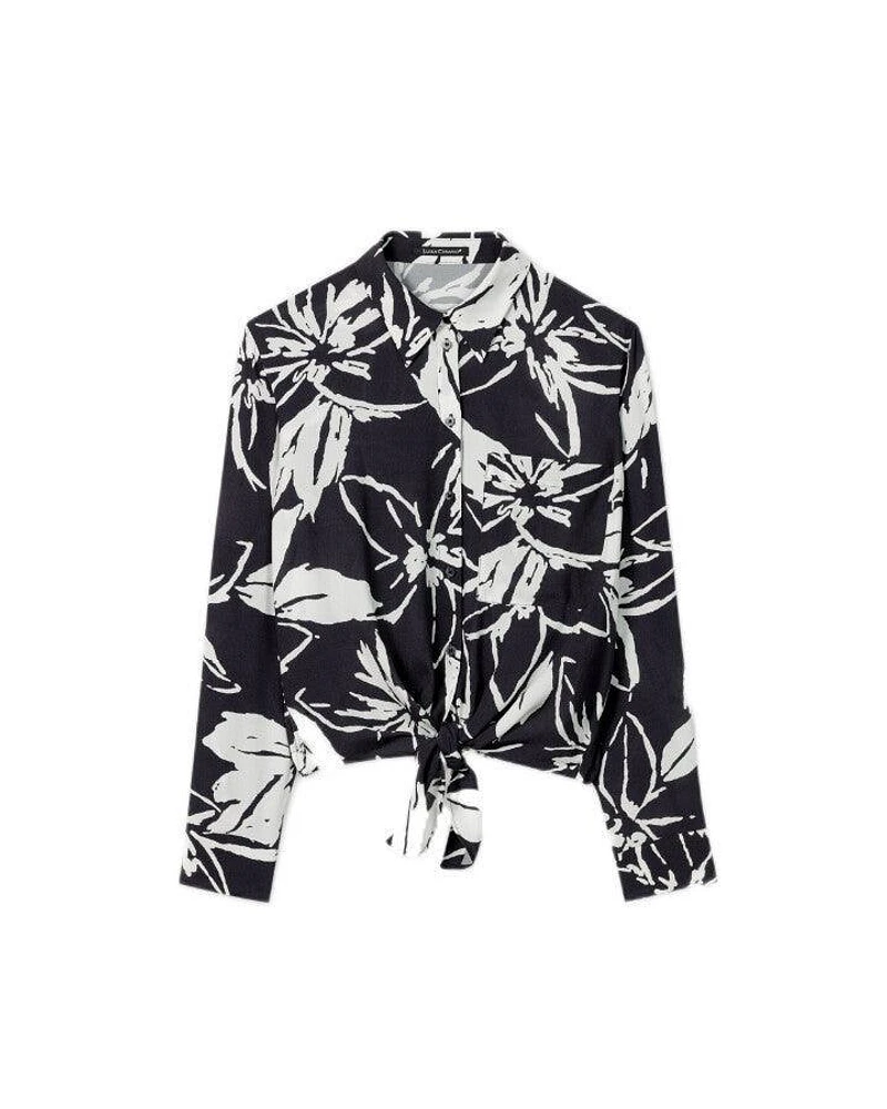 Hibiscus Print Blouse