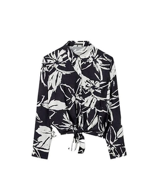 Hibiscus Print Blouse