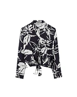 Hibiscus Print Blouse