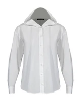 Hooded Poplin Shirt