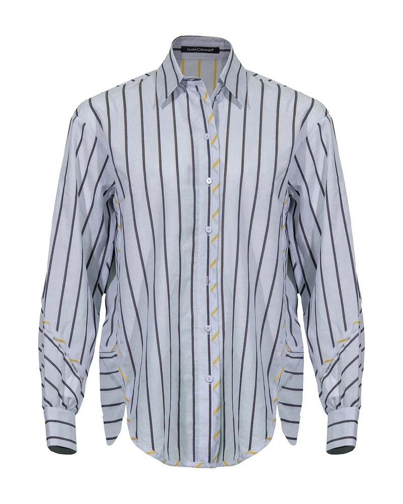 Jacquard Stripe Tunic Blouse
