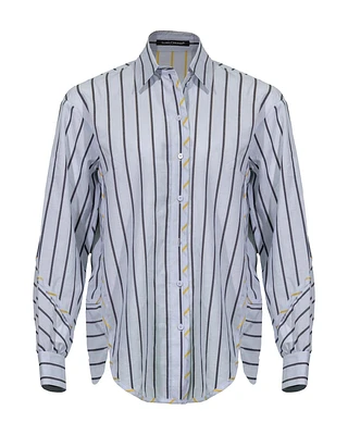 Jacquard Stripe Tunic Blouse