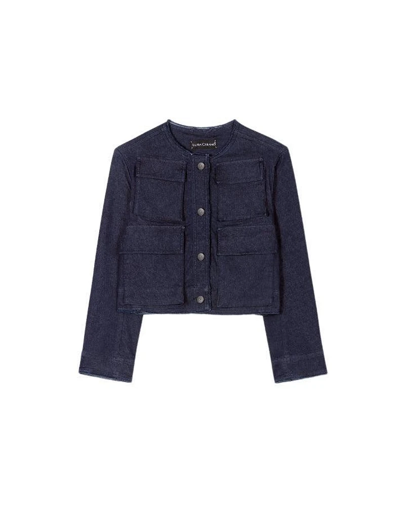 Luisa Cerano Denim 4 Pocket Cropped Jacket