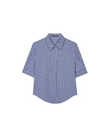 Luisa Cerano Short Sleeve Stripe Blouse