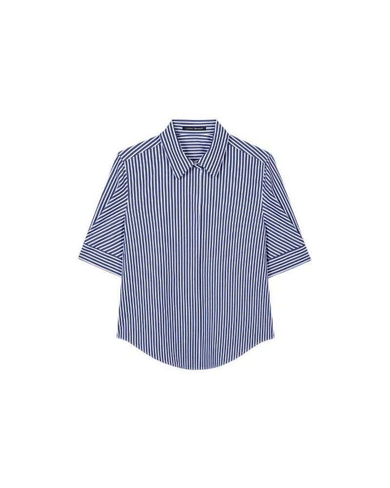 Luisa Cerano Short Sleeve Stripe Blouse