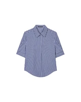 Luisa Cerano Short Sleeve Stripe Blouse