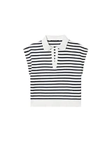 Luisa Cerano Stripe Knit Polo Shirt