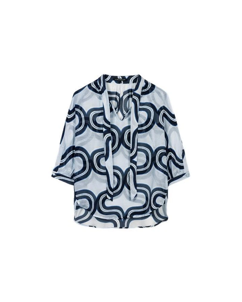 Luisa Cerano Wave Print Kimono Blouse