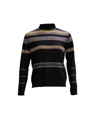 Lurex Striped Turtleneck