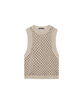 Luisa Cerano Mesh Look Tank Top