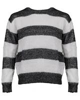 Metallic Horizontal Wide Stripe Pullover