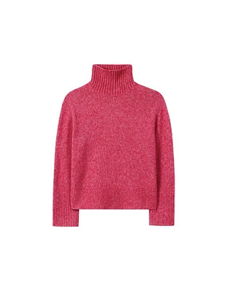 Mock Neck Chunky Knit Pullover