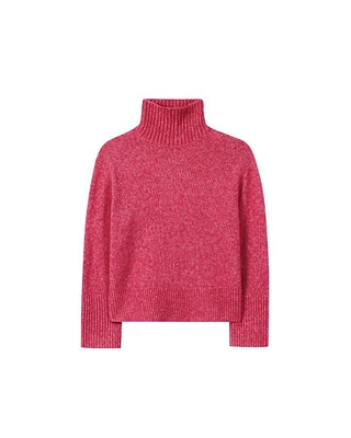 Mock Neck Chunky Knit Pullover