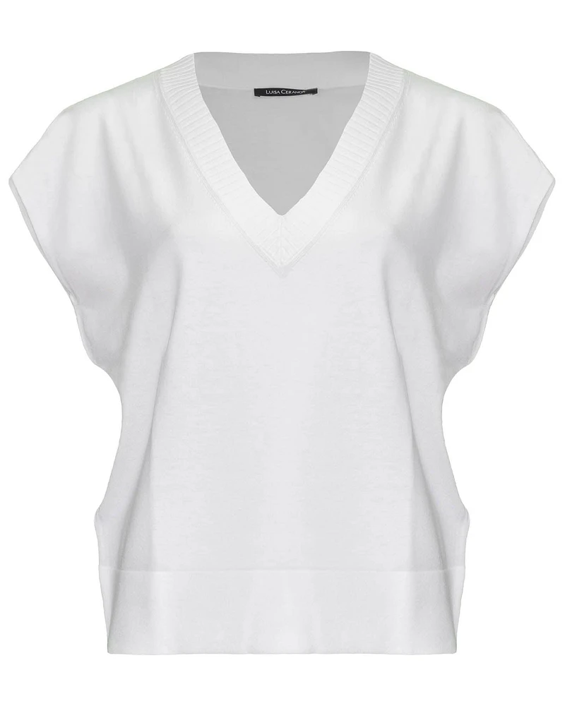 Non-Wool Cap Sleeve Pullover