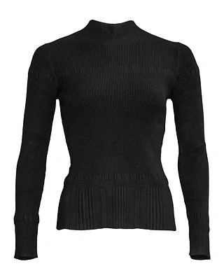 Non Wool Mock Neck Pullover