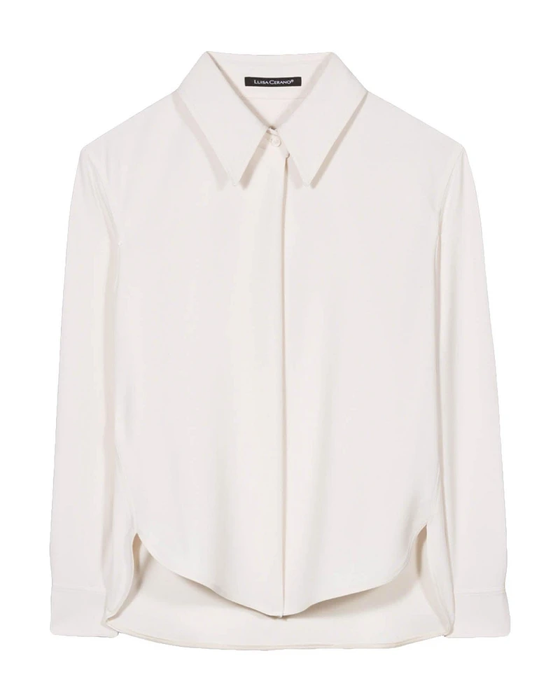 Luisa Cerano One Button Shirt Blouse