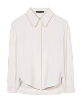 Luisa Cerano One Button Shirt Blouse