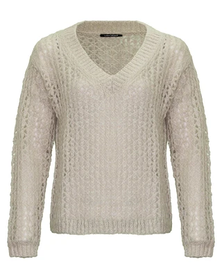 Open Weave Mohair Pullover