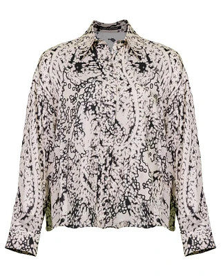Paisley Print Long Sleeve Blouse