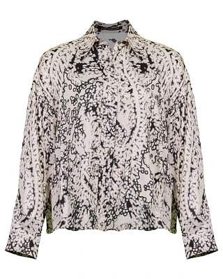 Paisley Print Long Sleeve Blouse