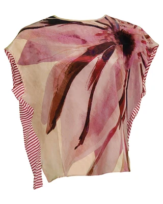 Panelled Floral Silk Top