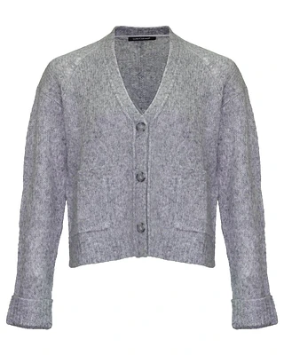 Pointelle Cardigan Light Grey