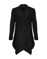 Ribbed Cardigan Black