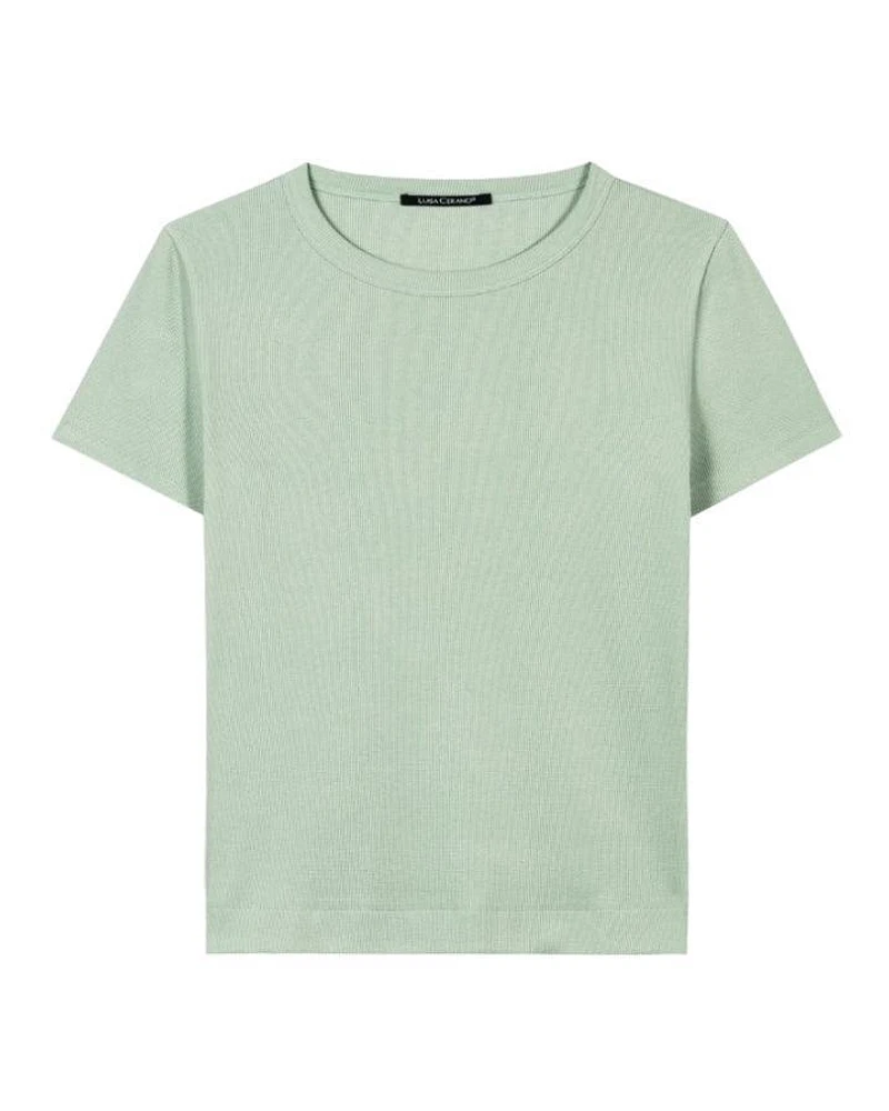 Luisa Cerano Ribbed Crew Neck Tee