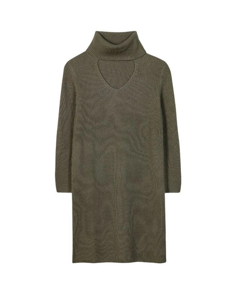 Ribbed Cut-Out Dress
