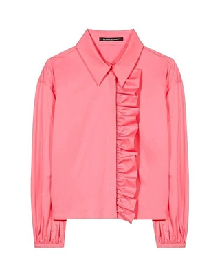 Luisa Cerano Ruffle Front Blouse