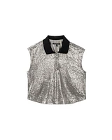Luisa Cerano Sequin Polo Top