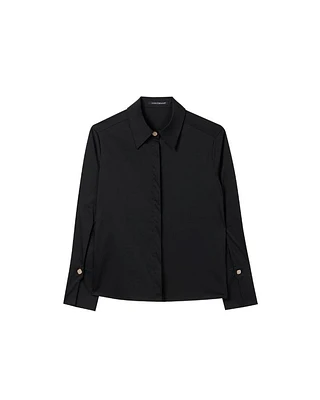 Sheen Button Cotton Shirt