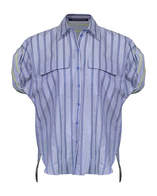 Luisa Cerano Short Roll Sleeve Blouse