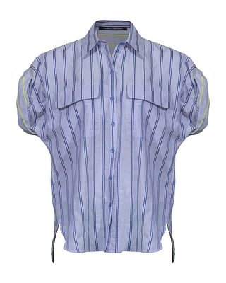Luisa Cerano Short Roll Sleeve Blouse