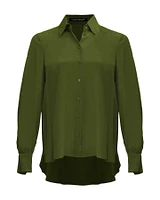Silk Blend Blouse Olive