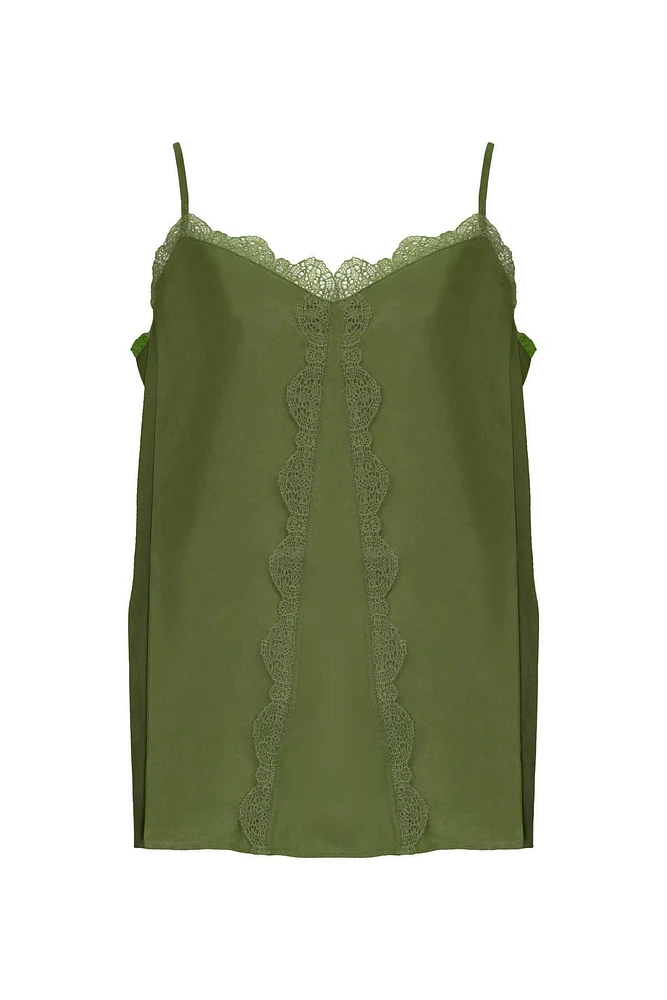 Silk Cami Green