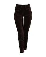 Stretch Velvet Skinny Jeans Chocolate