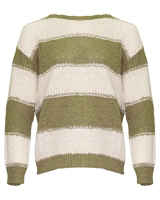 Stripe Tape Yarn Pullover