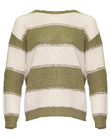 Stripe Tape Yarn Pullover