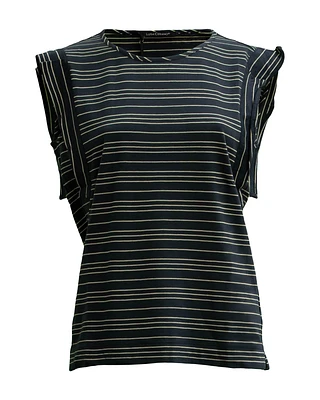 Striped Capsleeve Top